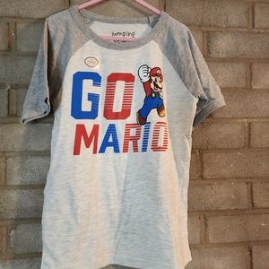 Nwot Jumping Beans Gray and Blue Mario Tee